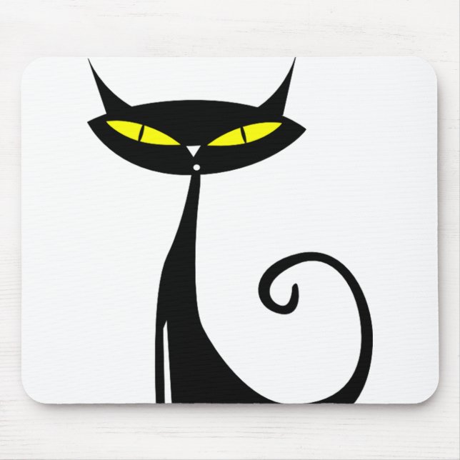 Happy halloween Black Cat Mousepad Musmatta (Framsidan)