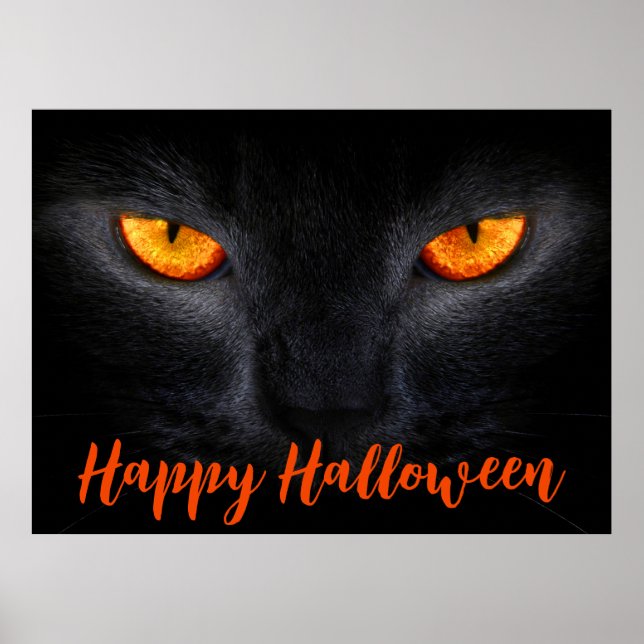 Happy halloween Black Cat Poster (Framsidan)