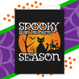 Happy halloween Black Cat Spooky Season Funny Hall Kort