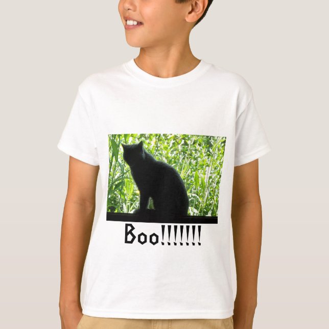 Happy halloween Black Cat Tee Shirt (Framsida)