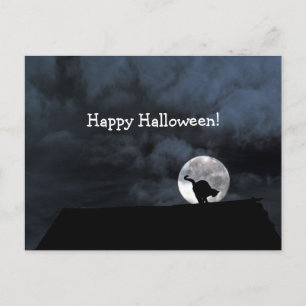 happy halloween Black Cat-vykort Vykort