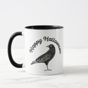 Happy halloween Black Kråka Bird Halloween Mugg