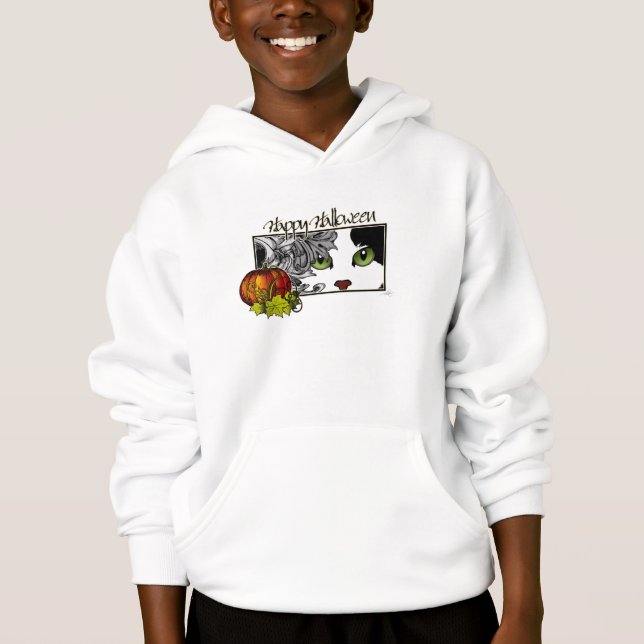 Happy halloween Black 'n White Cat T-shirt (Framsida)