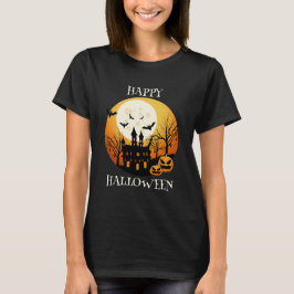 Happy halloween Black Orange T Shirt