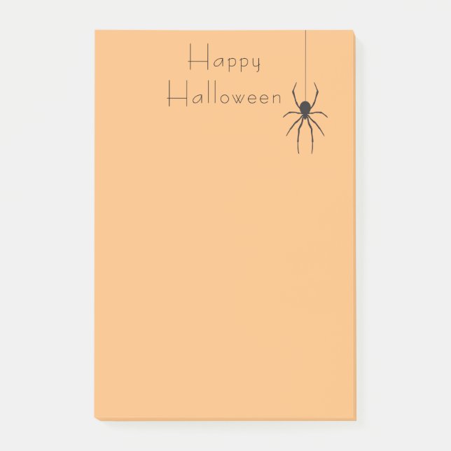 Happy halloween Black Spider Orange Post-it Notes (Framsida)