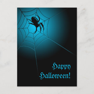 happy halloween Black Spider på Webben Vykort
