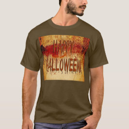 Happy halloween Blood Nedfläckad Wall Manar T-Shir Tee Shirt
