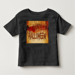 Happy halloween Blood Nedfläckad Wall Småbarn T-Sh Tee