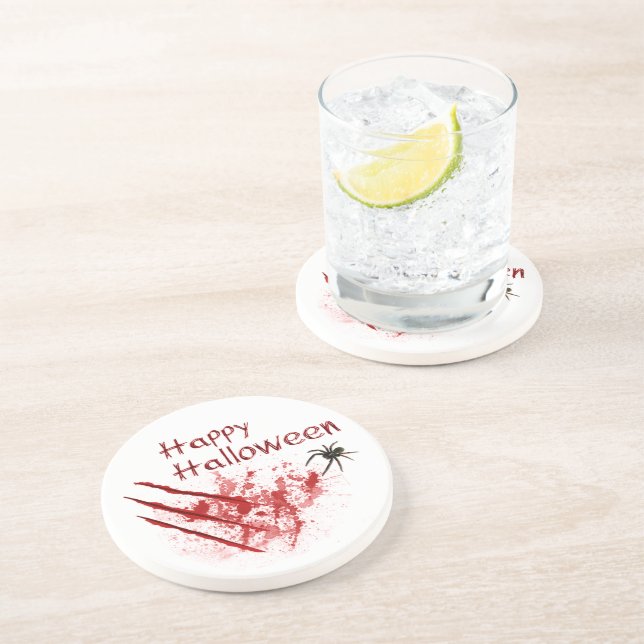 Happy halloween Bloody Scratches Underlägg Sandsten (Sidan)
