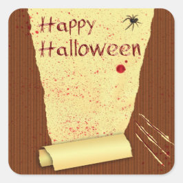Happy halloween Bloody Tapet Fyrkantigt Klistermärke