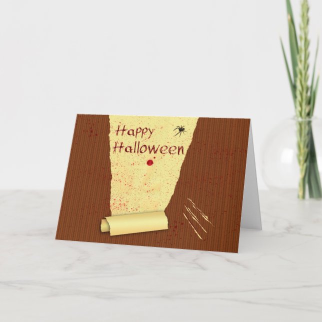 Happy halloween Bloody Tapet Kort (Framsida)