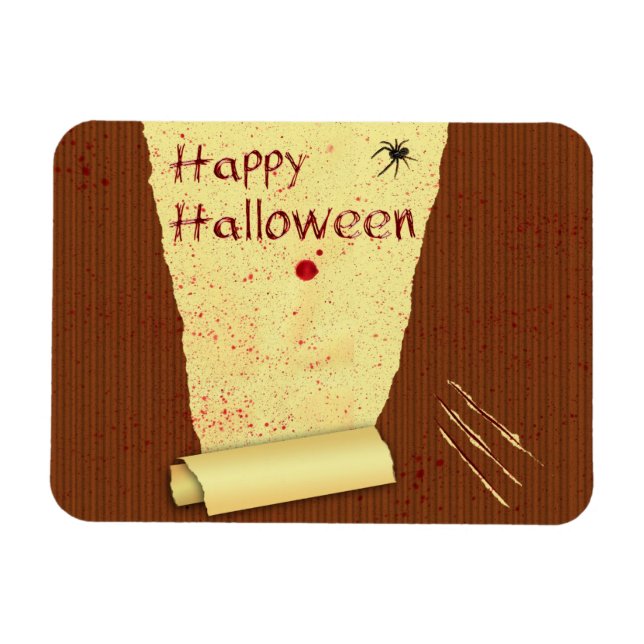 Happy halloween Bloody Tapet Magnet (Horisontell)