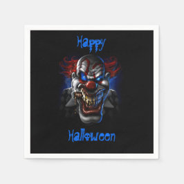 Happy halloween Blue Öga Evil Clown Pappersservett