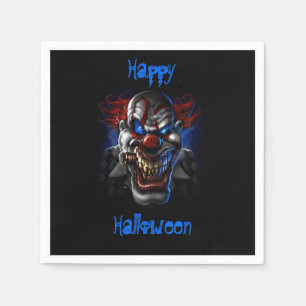 Happy halloween Blue Öga Evil Clown Pappersservett