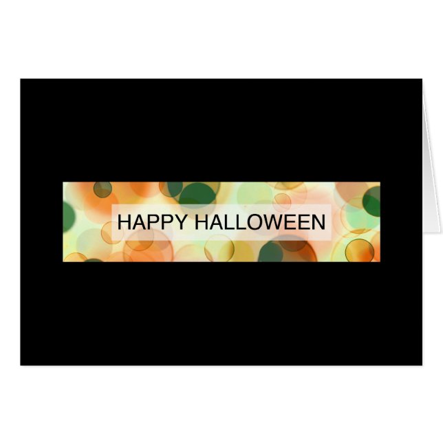 happy halloween (bokeh) hälsningskort (Framsidan Horizontal)