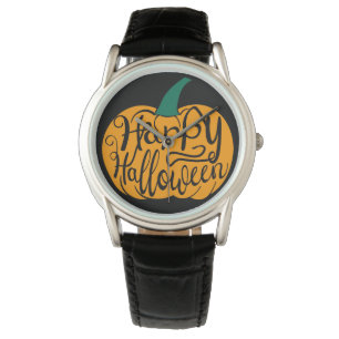 Happy halloween-bokstäver på karvpumpa armbandsur