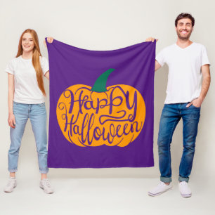 Happy halloween-bokstäver på karvpumpa fleecefilt