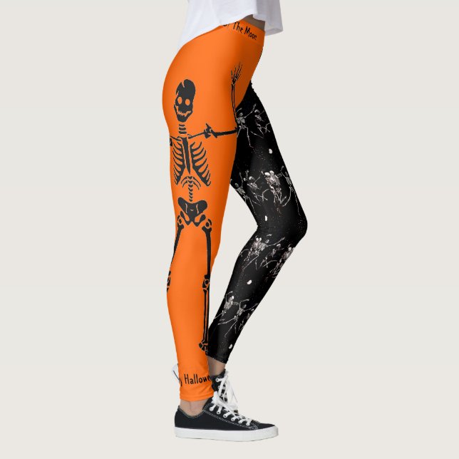 Happy halloween Bone Dancing Skeletons Leggings (Höger)