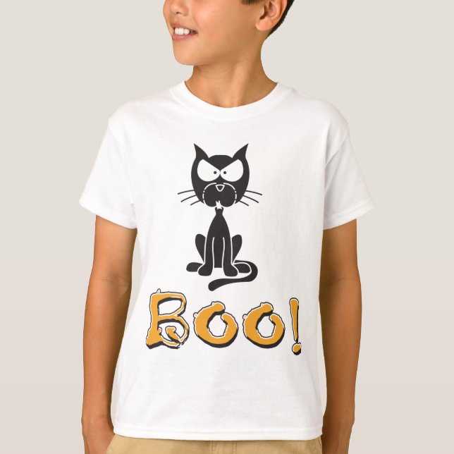 Happy halloween Boo Black Cat Tee (Framsida)