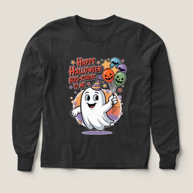 HAPPY HALLOWEEN BOO-RTHDAY TILL MIG födelsedag T Shirt (Design framsida)