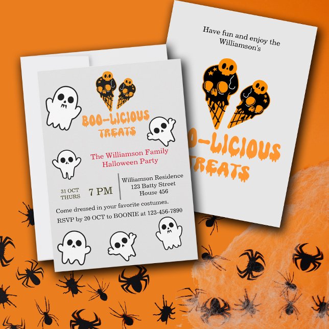 Happy halloween Boo-skadlig Party Inbjudningar (Skapare uppladdad)