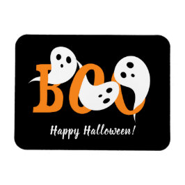 Happy halloween Boo Spöken Black Magnet