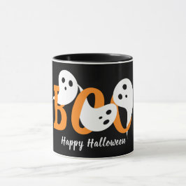 Happy halloween Boo Spöken Black Mugg
