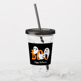 Happy halloween Boo Spöken Black Take Away Mugg