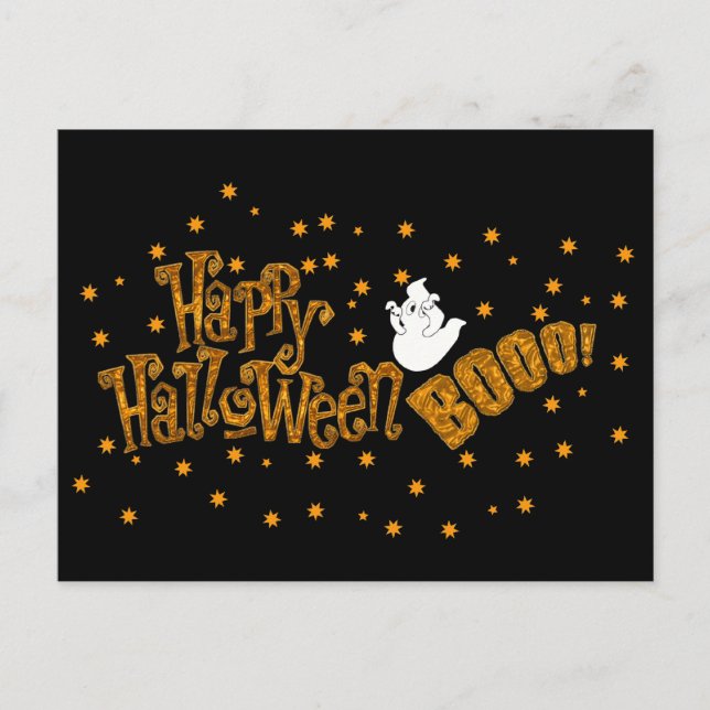 Happy halloween Boo Vykort (Framsida)