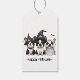Happy halloween Boston Terrier Hundar Presentetikett