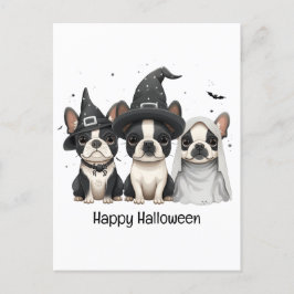 Happy halloween Boston Terrier Hundar Vykort