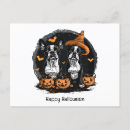 Happy halloween Boston Terrier Hundar Vykort