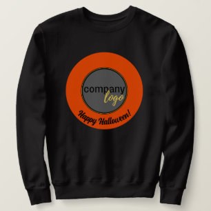 HAPPY HALLOWEEN BRAND-LOGOTYP PÅ ORANGE LÅNG ÄRMAD TRÖJA