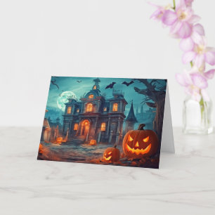 Happy halloween Brökt manor Kort