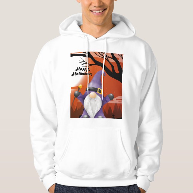 happy halloween brujo hoodie (Framsida)