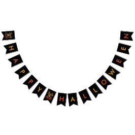 Happy halloween Bus eller godis Candy corn Party Vimplar