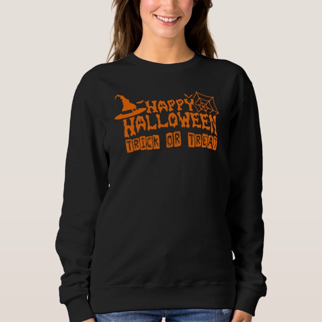 Happy halloween Bus eller godis Kvinnors T Shirt (Framsida)
