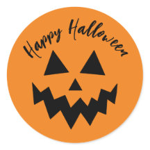 Happy halloween Bus eller godis Orange Pumpkin Ans