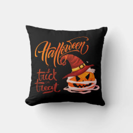 Happy halloween Bus eller godis Pumpkin Kudde