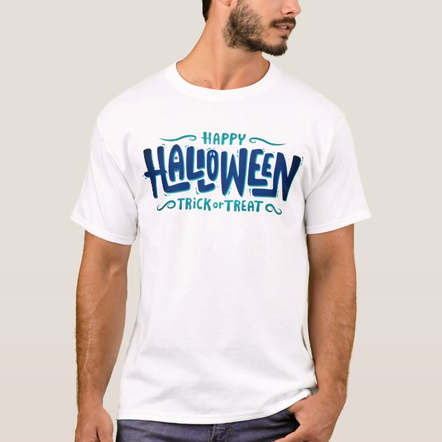 Happy halloween Bus eller godis T-Shirt (Framsida)
