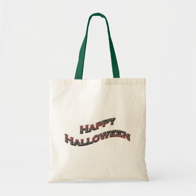 Happy halloween Bus eller godis Tote Bag Tygkasse (Framsidan)