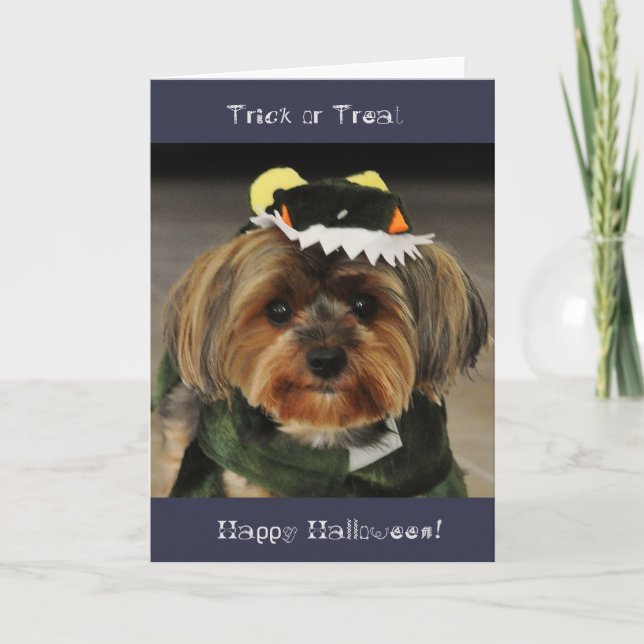 Happy halloween! Bus eller godis Yorkshire skräcke Kort (Framsida)
