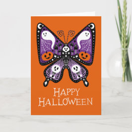 Happy halloween Butterfly Ghost Kort