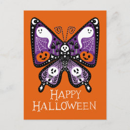 Happy halloween Butterfly Vykort