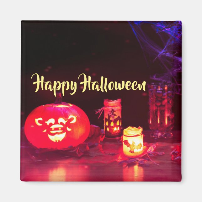 Happy halloween Candles Magnet (Framsidan)