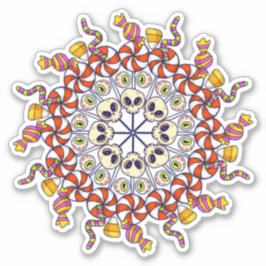 Happy halloween Candy Collage Klistermärken