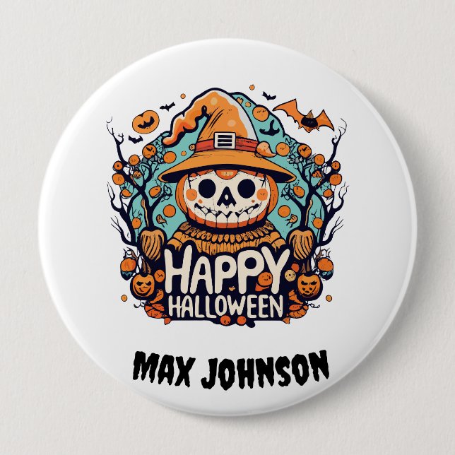 Happy halloween - Candy corn Chaos Orange Black Knapp (Framsida)