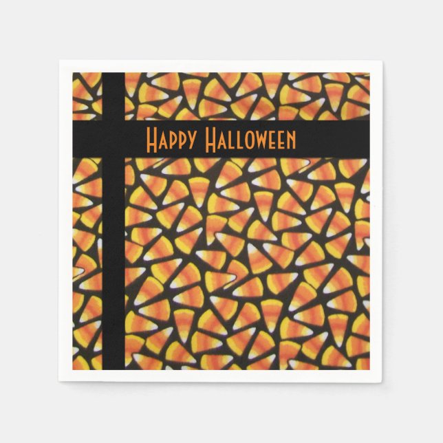 Happy halloween Candy corn Napkins Pappersservett (Framsidan)