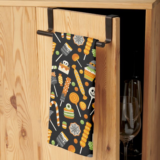 Happy halloween Candy Kökshandduk (Thirds Fold)