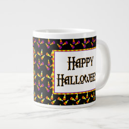 Happy halloween Candy Mönster på Black Jumbo Mugg